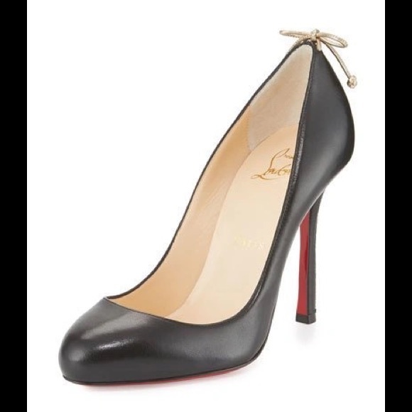Christian Louboutin Shoes - Christian Louboutin Very Gemma Heels black/gold size  38- LIKE NEW